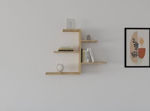 Seina riiul Asir, 82,2x48x19,6 cm, beež price and information | Shelves | hansapost.ee