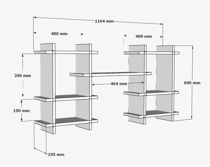 Seinariiul, Asir, 116,4x60x19,5 cm, valge hind ja info | Riiulid | hansapost.ee