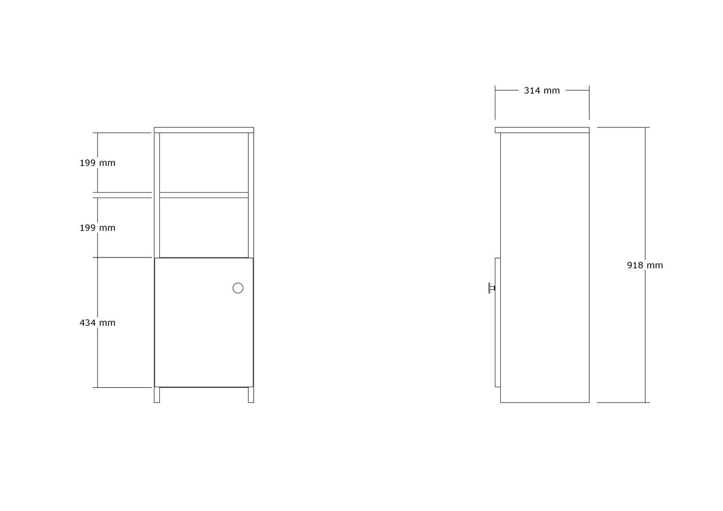 Raamaturiiul, Asir, 33,2x91,8x31,4 cm, hall hind ja info | Riiulid | hansapost.ee