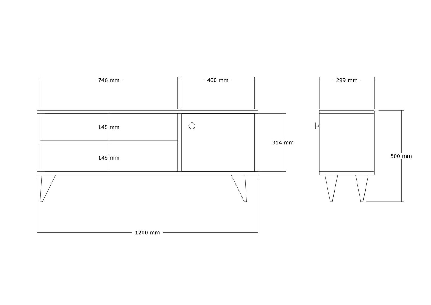 TV-laud, Asir, 120x50x29 cm, pruun hind ja info | Televiisori alused | hansapost.ee