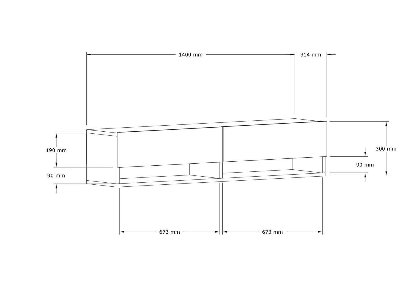 TV-alus, Asir, 141x31x30 cm, hall hind ja info | Televiisori alused | hansapost.ee