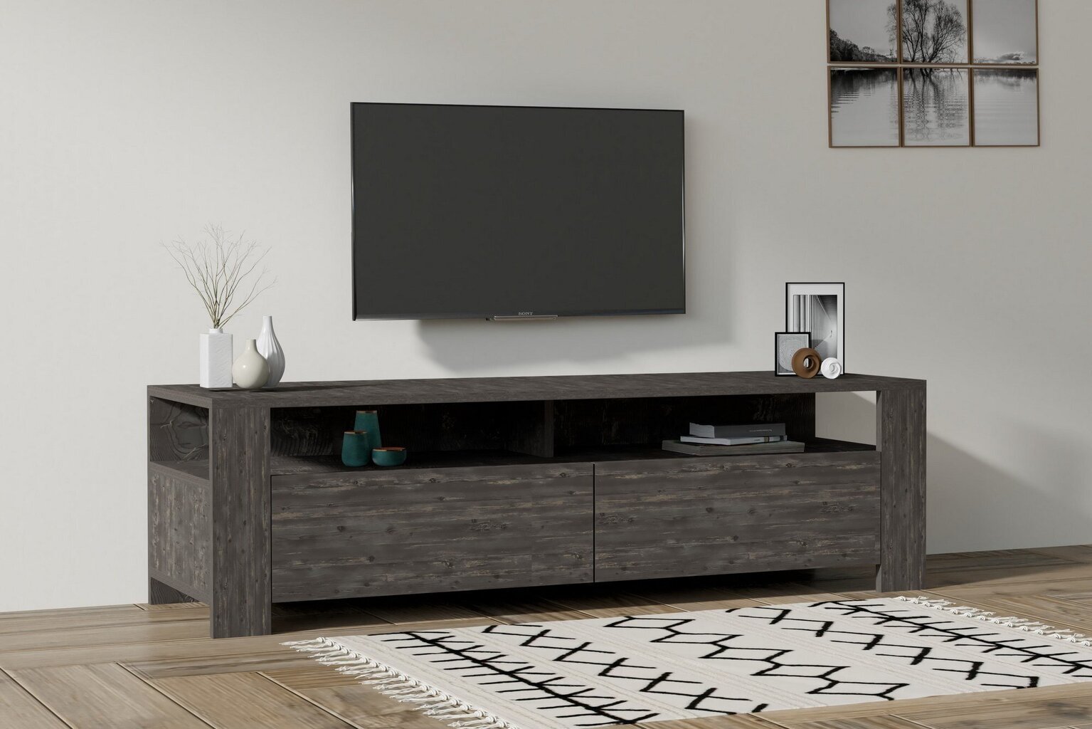 TV-alus Asir, 140x40x40 cm, hall hind ja info | Televiisori alused | hansapost.ee