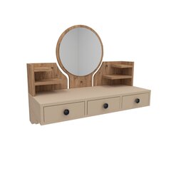 Meigilaud, Asir, 75x90x36,8 cm, pruun, beež price and information | Makeup tables | hansapost.ee