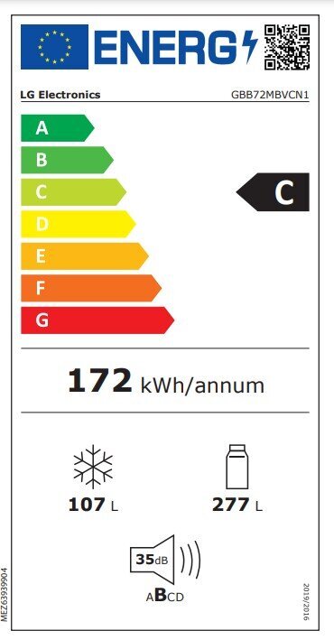 LG GBB72MBVCN1 цена и информация | Külmkapid-külmikud | hansapost.ee