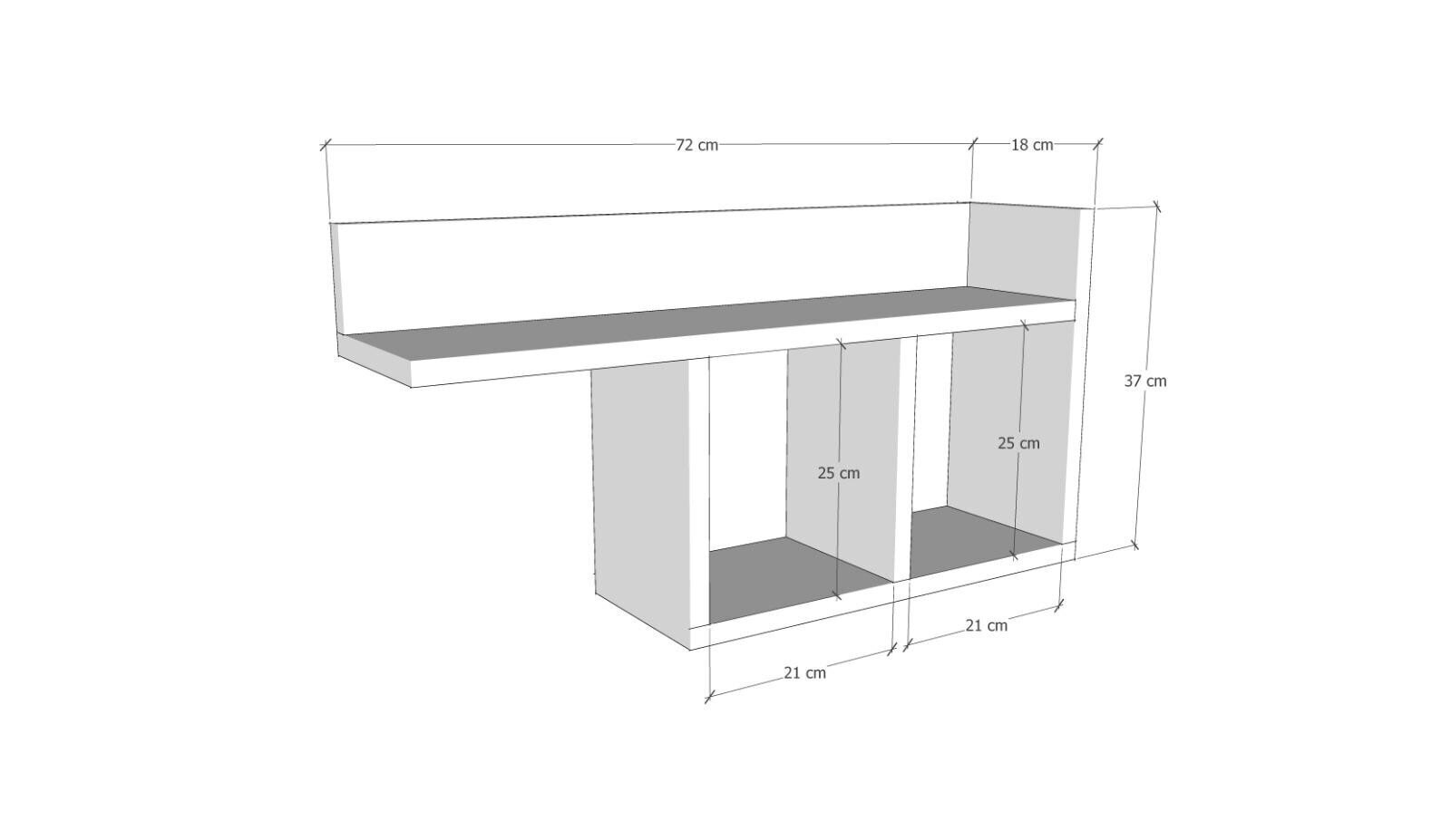 Seinariiul Asir, 72x37x18cm, kollane цена и информация | Riiulid | hansapost.ee