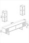 Elutoa mööblikomplekt, Asir, TV-alus 180 x 30 x 50 cm, diivanilaud 90 x 60 x 40 cm, pruun ja must цена и информация | Sektsioonkapid | hansapost.ee