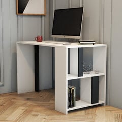 Õppelaud Asir, 120x75,4x60 cm, valge/hall price and information | Computer desks, writing desks | hansapost.ee