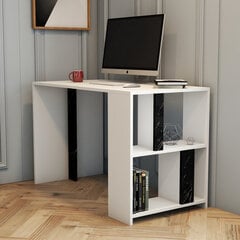 Õppelaud Asir, 120x75,4x60 cm, valge/must price and information | Computer desks, writing desks | hansapost.ee