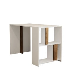 Õppelaud Asir, 120x75,4x60 cm, valge/pruun price and information | Computer desks, writing desks | hansapost.ee