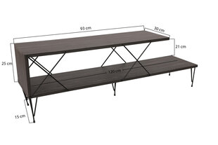 TV alus Asir, 120x40x30cm, tumepruun price and information | Television bases | hansapost.ee