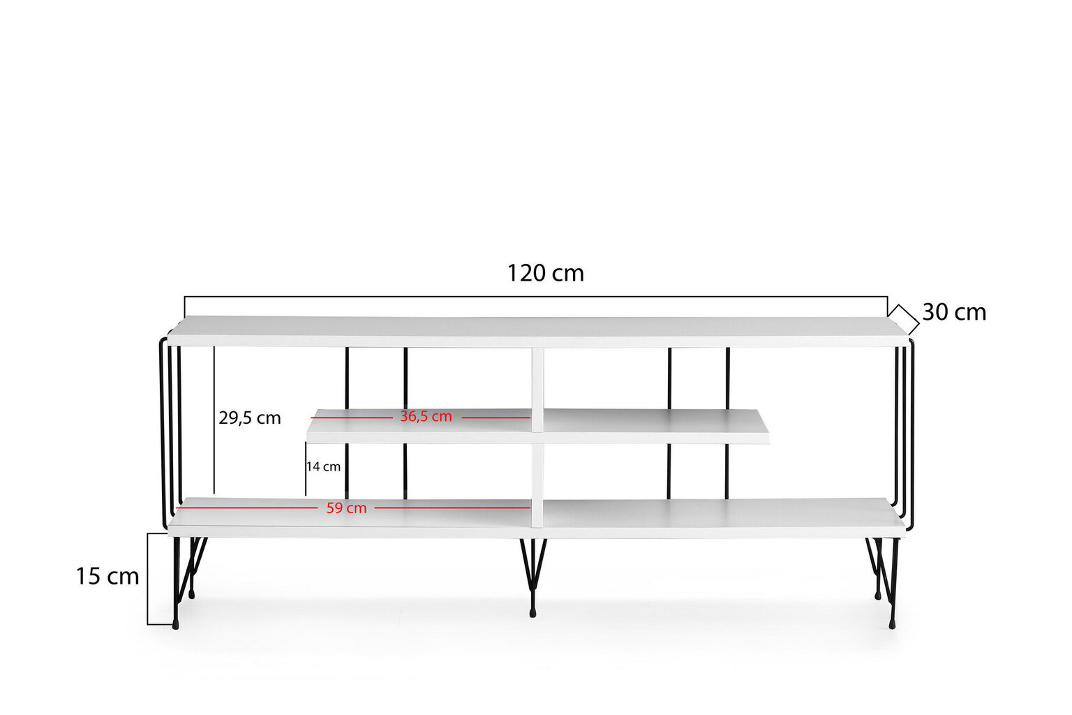 TV alus Asir, 120x44,5x30cm, valge hind ja info | Televiisori alused | hansapost.ee