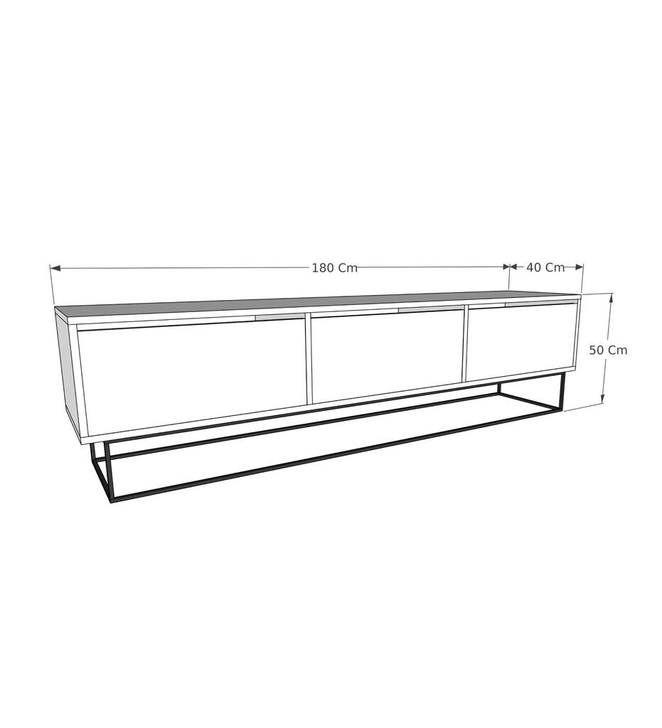 TV alus Asir, 180x50x40cm, beež hind ja info | Televiisori alused | hansapost.ee