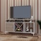 TV alus, Asir, 120x53,6x29,5 cm, valge/pruun hind ja info | Televiisori alused | hansapost.ee