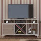 TV alus, Asir, 120x53,6x29,5 cm, valge/pruun hind ja info | Televiisori alused | hansapost.ee