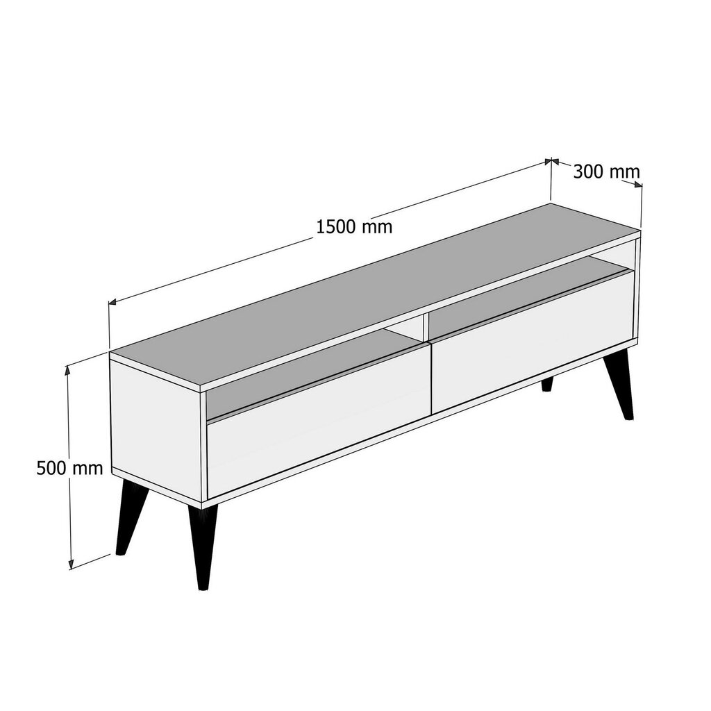 TV-alus Asir, 150x30x50 cm, beež цена и информация | Televiisori alused | hansapost.ee