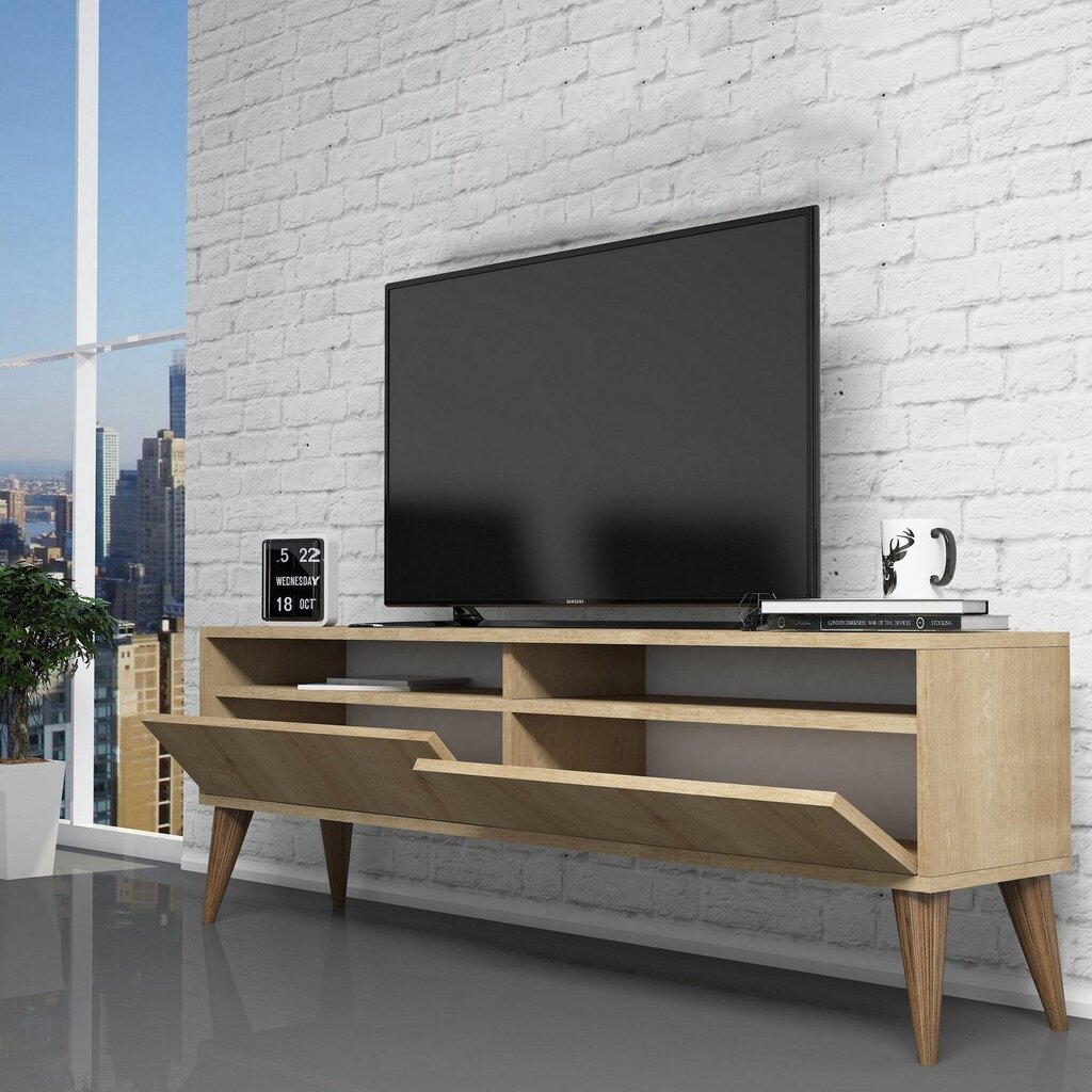 TV-alus Asir, 150x30x50 cm, pruun цена и информация | Televiisori alused | hansapost.ee