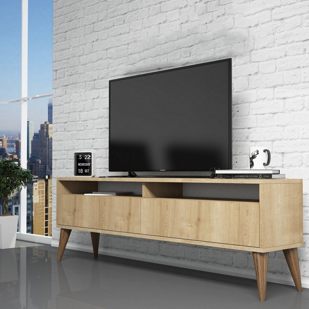 TV-alus Asir, 150x30x50 cm, pruun цена и информация | Televiisori alused | hansapost.ee