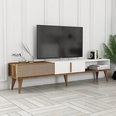 TV alus Asir, 180x40x35 cm, pruun/valge price and information | Television bases | hansapost.ee