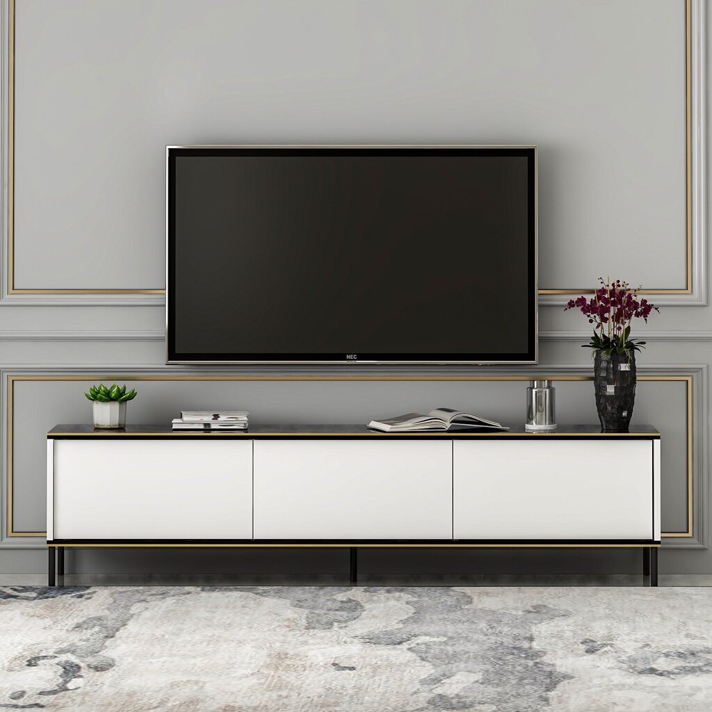 TV alus Asir, 180x45,2x35 cm, valge цена и информация | Televiisori alused | hansapost.ee