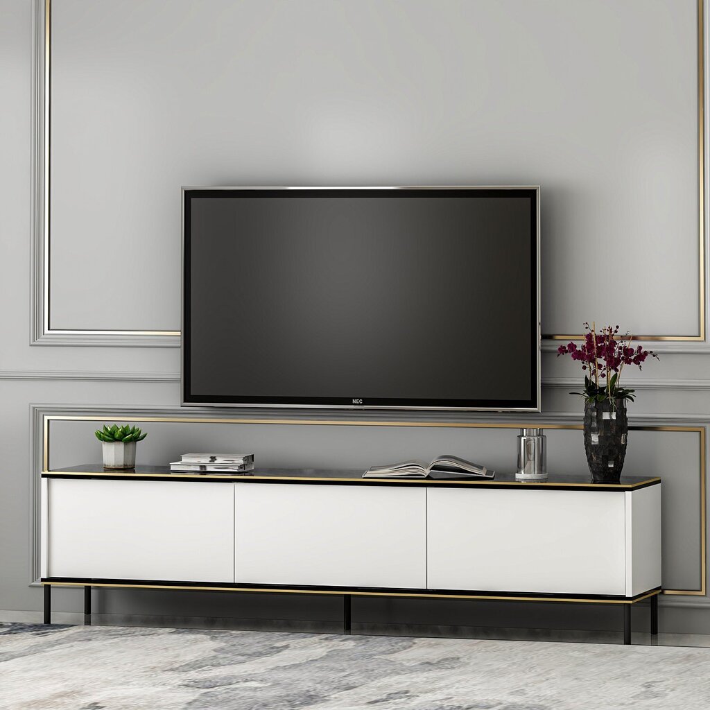 TV alus Asir, 180x45,2x35 cm, valge цена и информация | Televiisori alused | hansapost.ee