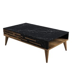 Kohvilaud Asir, 105x60x34,6 cm, pruun/must price and information | Coffee tables | hansapost.ee