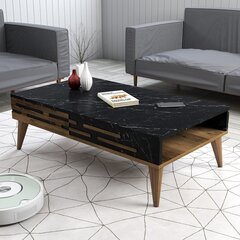 Kohvilaud Asir, 105x60x34,6 cm, pruun/must price and information | Coffee tables | hansapost.ee