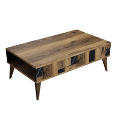 Kohvilaud Asir, 105x37,6x60 cm, pruun/must price and information | Coffee tables | hansapost.ee