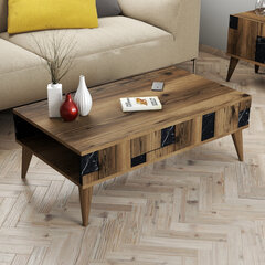 Kohvilaud Asir, 105x37,6x60 cm, pruun/must price and information | Coffee tables | hansapost.ee