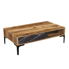 Kohvilaud Asir, 105x32,6x60 cm, pruun/must price and information | Coffee tables | hansapost.ee