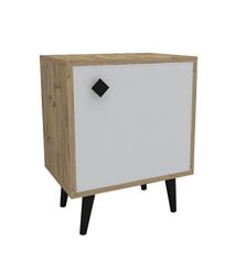 Öökapp Asir, 45x65x35cm, beež ja valge price and information | Nightstands | hansapost.ee