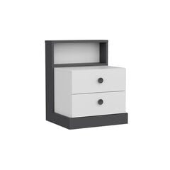 Öökapp Asir, 62x62x42 cm, hall/valge price and information | Nightstands | hansapost.ee