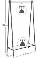 Riidestange Songmics Loft, must price and information | Nagid | hansapost.ee