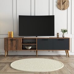 TV alus, Asir, 180x53x35cm, pruun/hall hind ja info | Televiisori alused | hansapost.ee