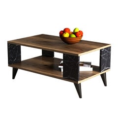 Kohvilaud, Asir, 90x54x41,6 cm, tume pruun/must price and information | Coffee tables | hansapost.ee