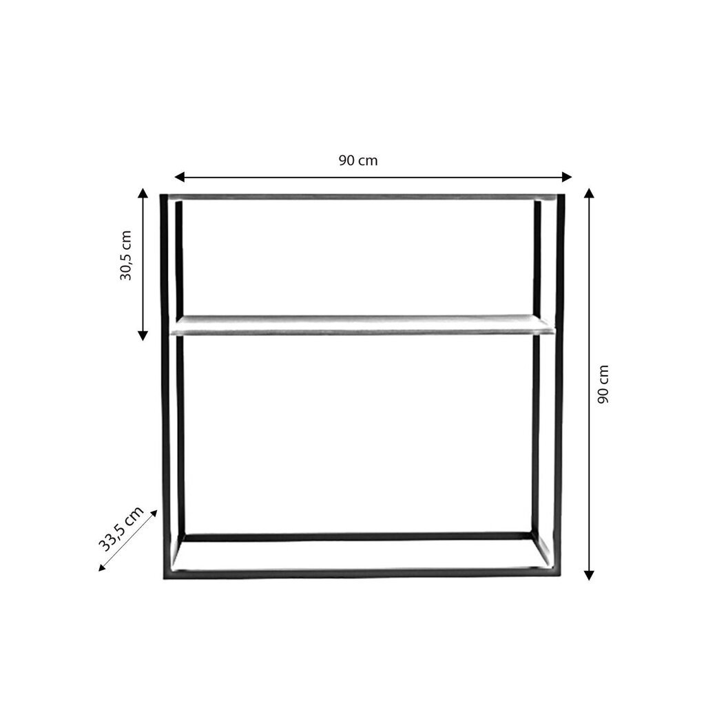 Puhvetkapp Asir, 90x90x33,5 cm, pruun/must цена и информация | Elutoa kapid | hansapost.ee