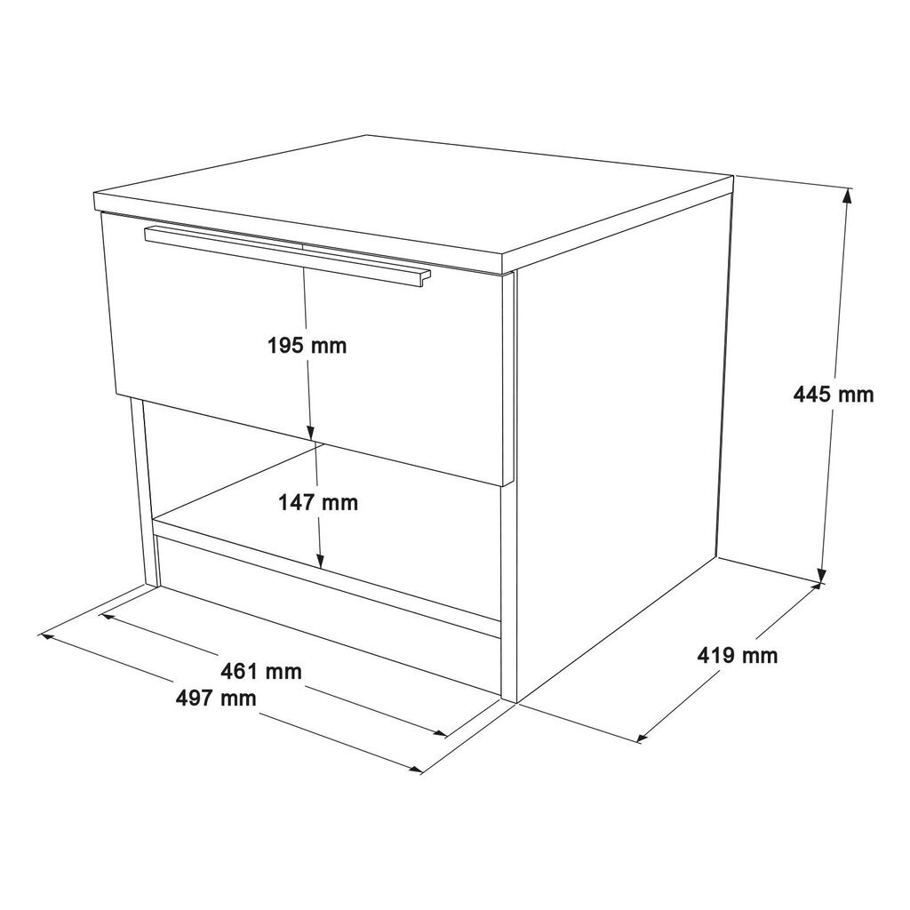 Öökapp Asir, 40,7x44,5x41,9cm, beež цена и информация | Öökapid | hansapost.ee