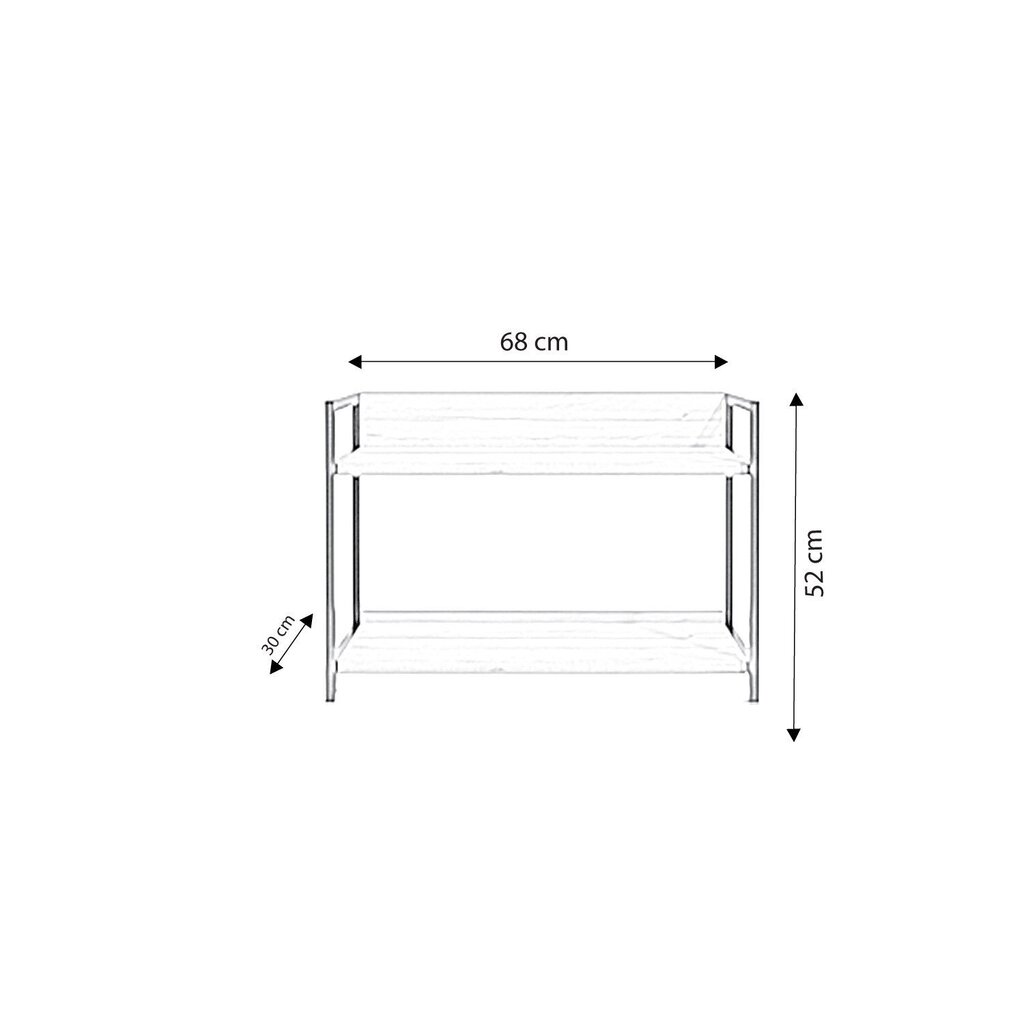 Kingakapp Asir, 68x52x38 cm, must/pruun цена и информация | Jalatsikapid, jalatsiriiulid | hansapost.ee