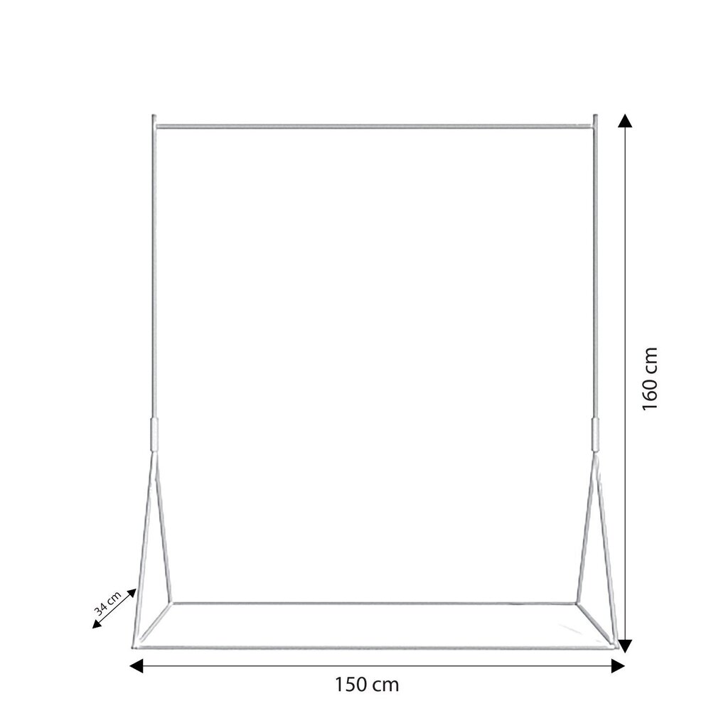 Garderoob Asir, 150x160x34 cm, kuldne цена и информация | Nagid | hansapost.ee