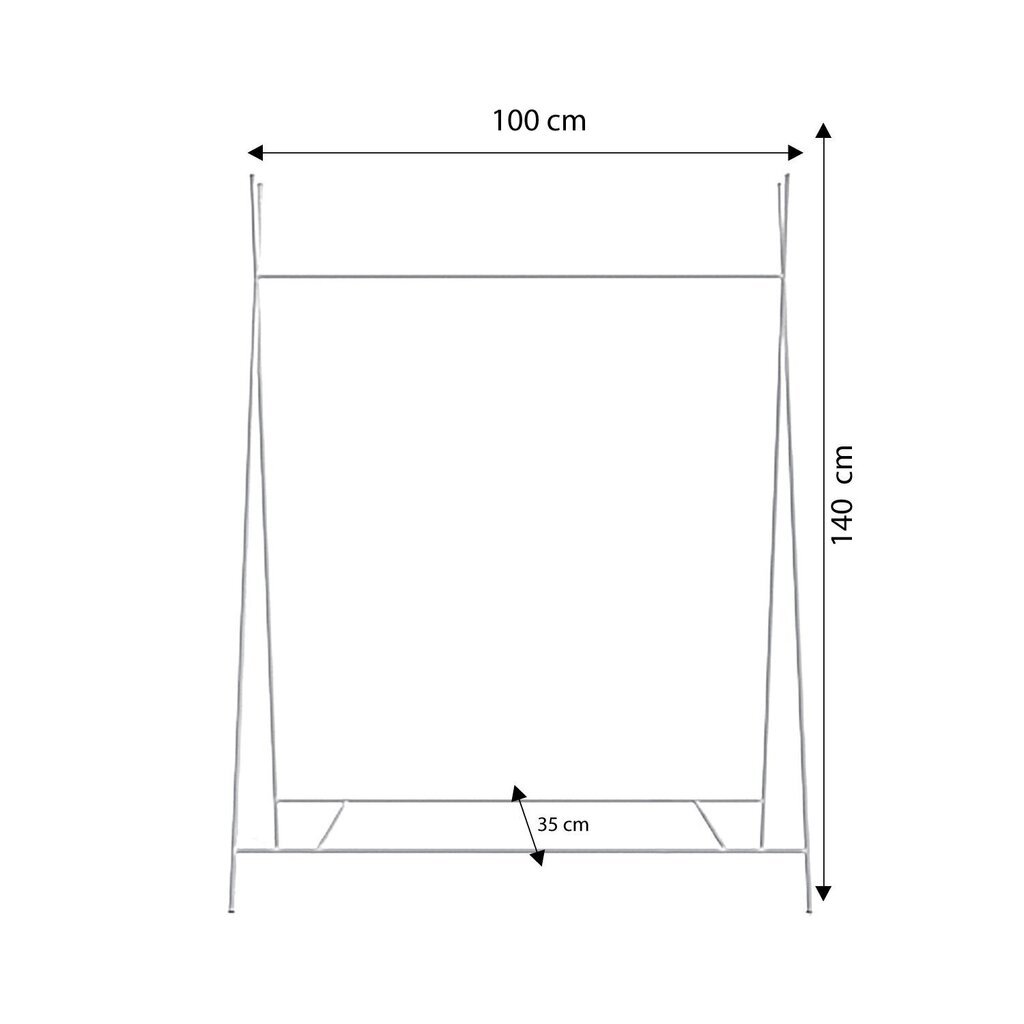 Garderoob Asir, 100x140x35 cm, kuldne цена и информация | Nagid | hansapost.ee