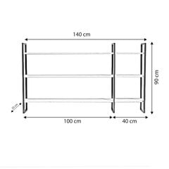 Garderoob Asir, 90x170x30 cm, sinine/pruun hind ja info | Nagid | hansapost.ee