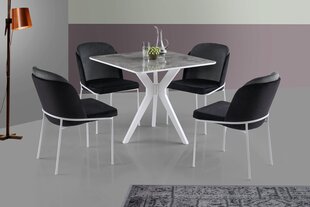 Söögilaud Asir, 87x75x87 cm, valge/hall price and information | Kitchen tables, dining tables | hansapost.ee