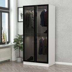 Drabužinė Kale Glass Black - 210 цена и информация | Шкафы | hansapost.ee