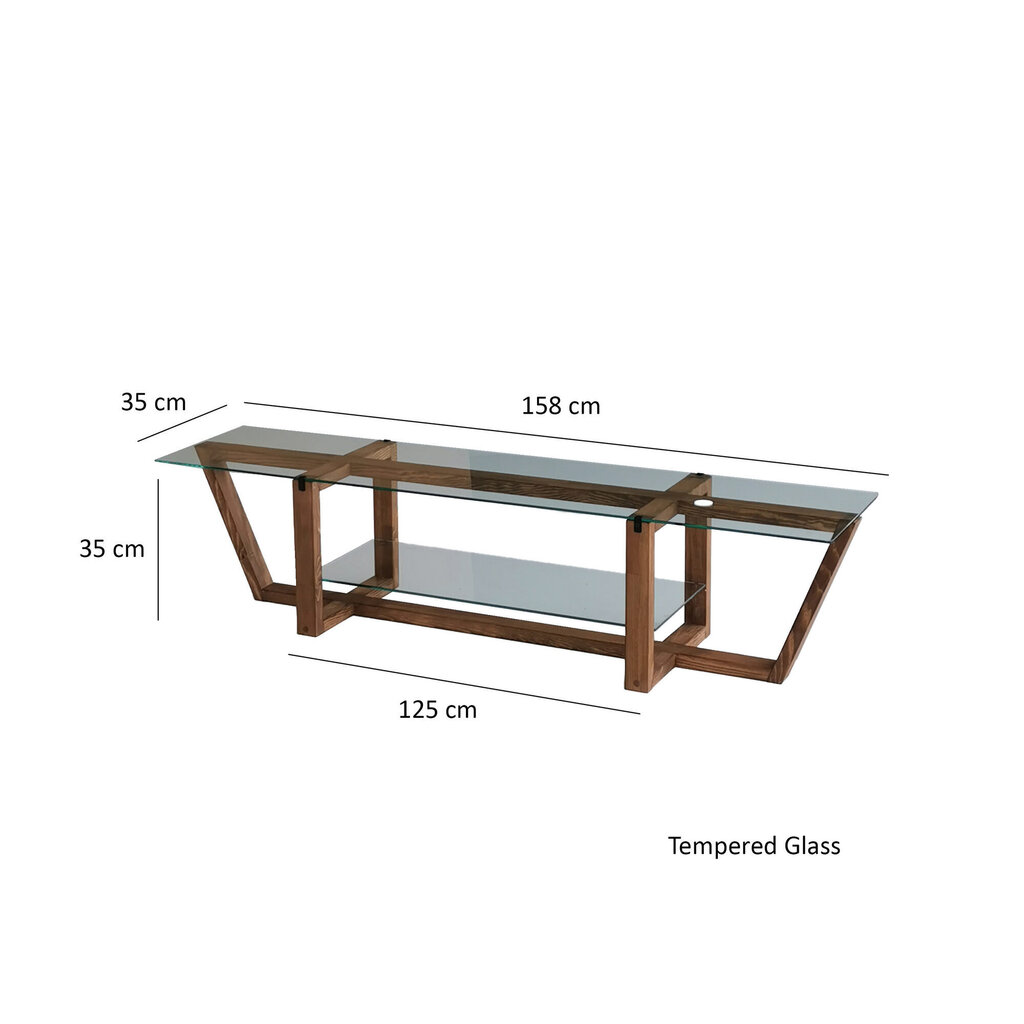 TV alus Asir, 158x35x35cm, pruun цена и информация | Televiisori alused | hansapost.ee