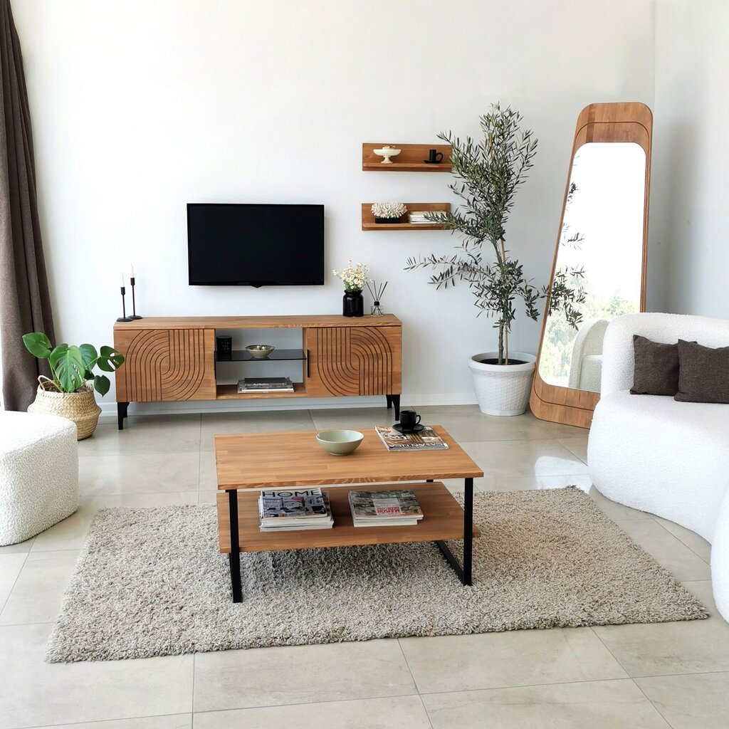 TV alus Asir, 150x40x30cm, pruun hind ja info | Televiisori alused | hansapost.ee