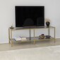 TV alus Asir, 130x45x40 cm, tume hall/kuldne hind ja info | Televiisori alused | hansapost.ee