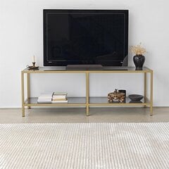 TV alus Asir, 130x45x40 cm, tume hall/kuldne price and information | Television bases | hansapost.ee