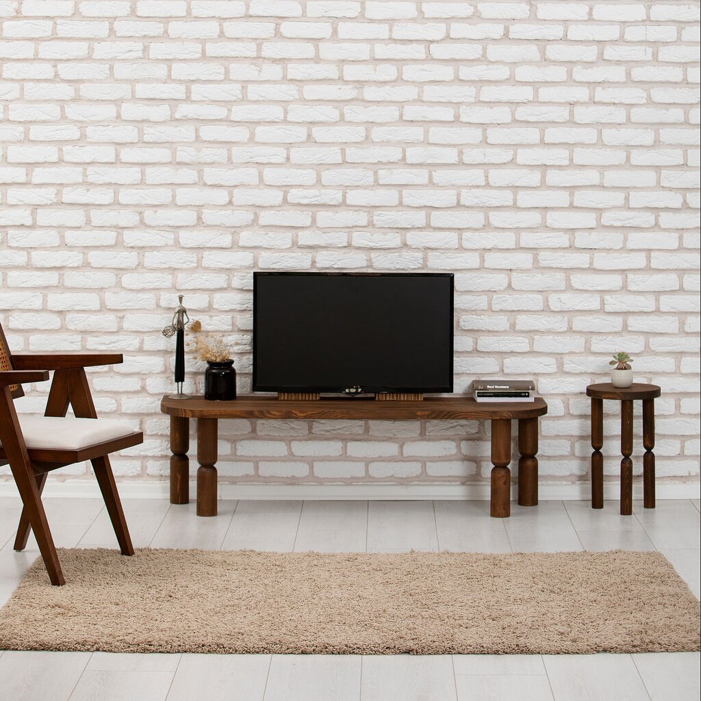 TV alus Asir, 140x40x35 cm, tume pruun hind ja info | Televiisori alused | hansapost.ee