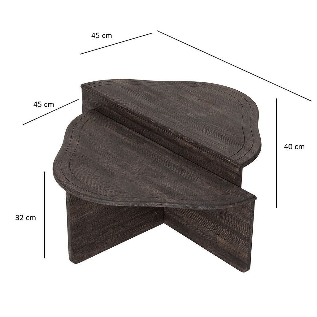 Kohvilaud Asir, 90x40x45cm, tumepruun hind ja info | Diivanilauad | hansapost.ee