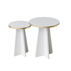 Diivanilaua komplekt, Asir, kuldne/valge price and information | Coffee tables | hansapost.ee