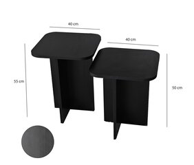 Külglaudade komplekt, Asir, must price and information | Coffee tables | hansapost.ee